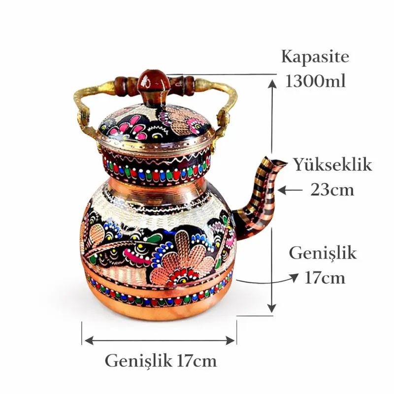 Bak�r �aydanl�k 1300ml Renkli