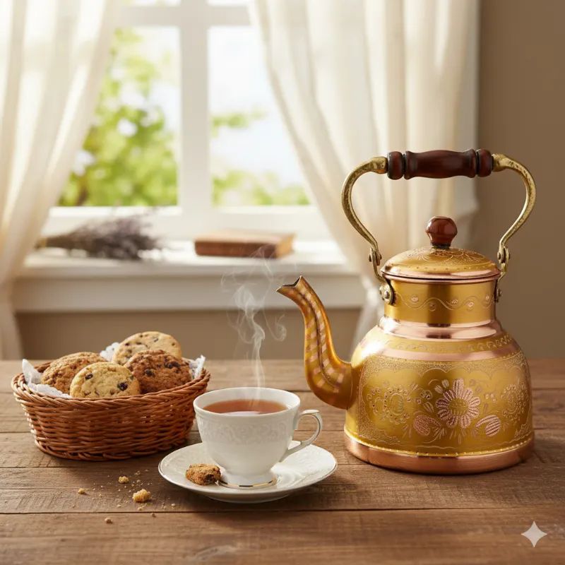 Bakir-caydanlik-1700ml-Sari