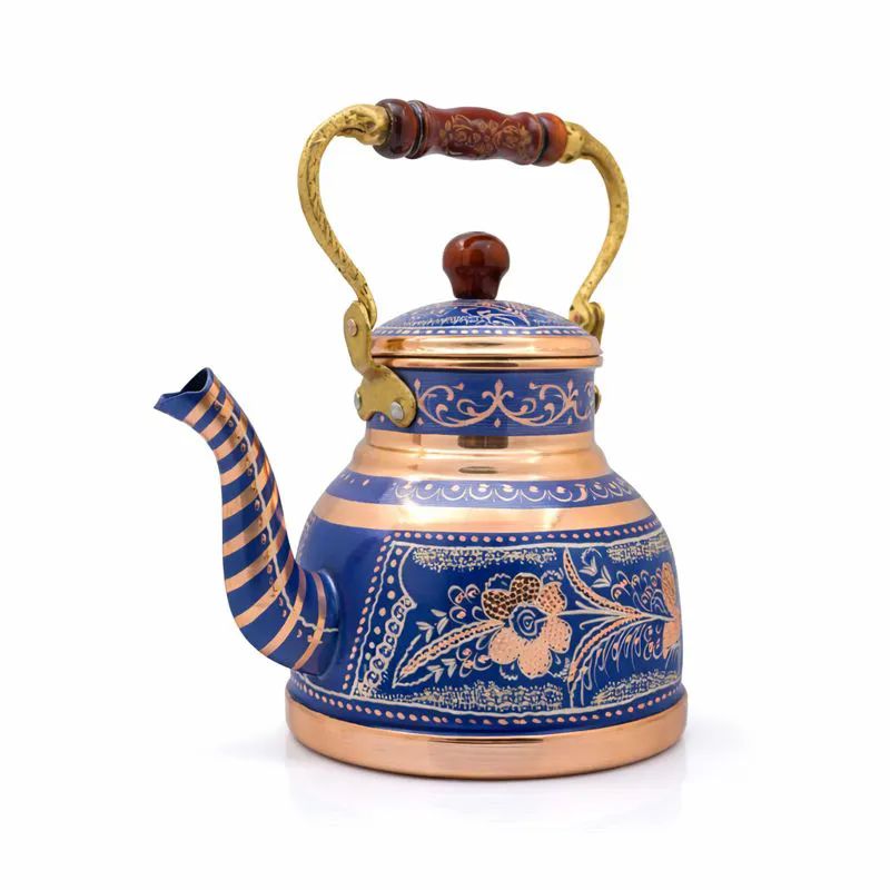 Bakir-caydanlik-1700ml-Mavi