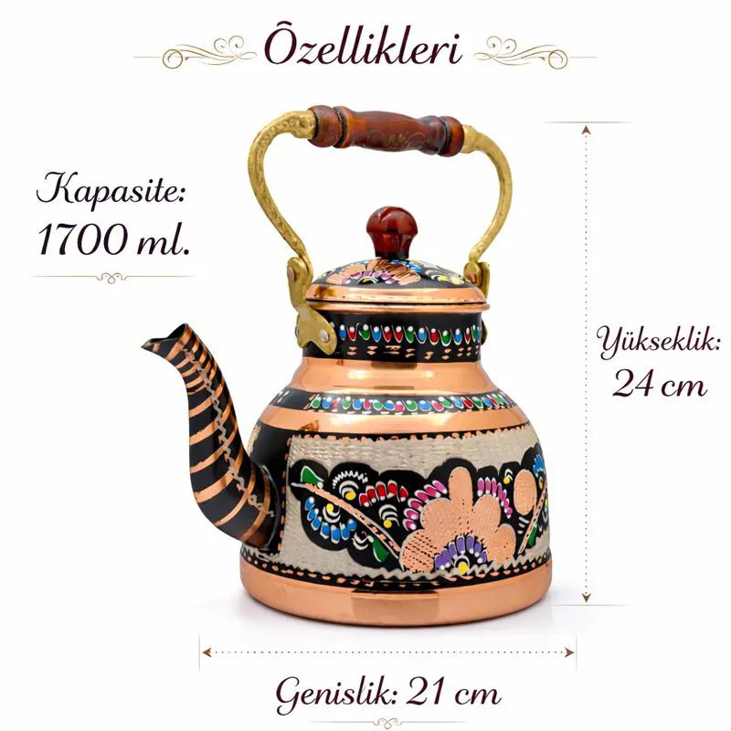 Bak�r �aydanl�k 1700ml Renkli