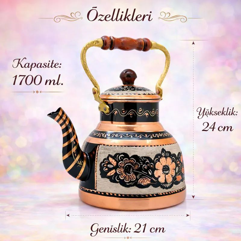 Bak�r �aydanl�k 1700ml Siyah