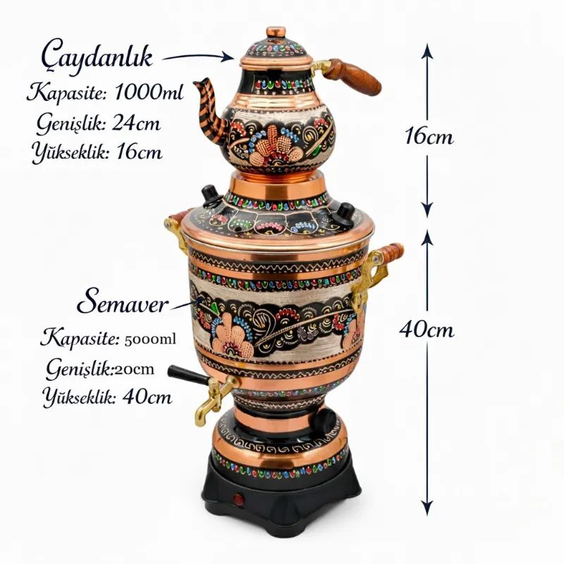 Bak�r Semaver Elektrikli Renkli