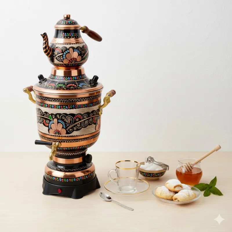 Bakir-Semaver-Elektrikli-Renkli