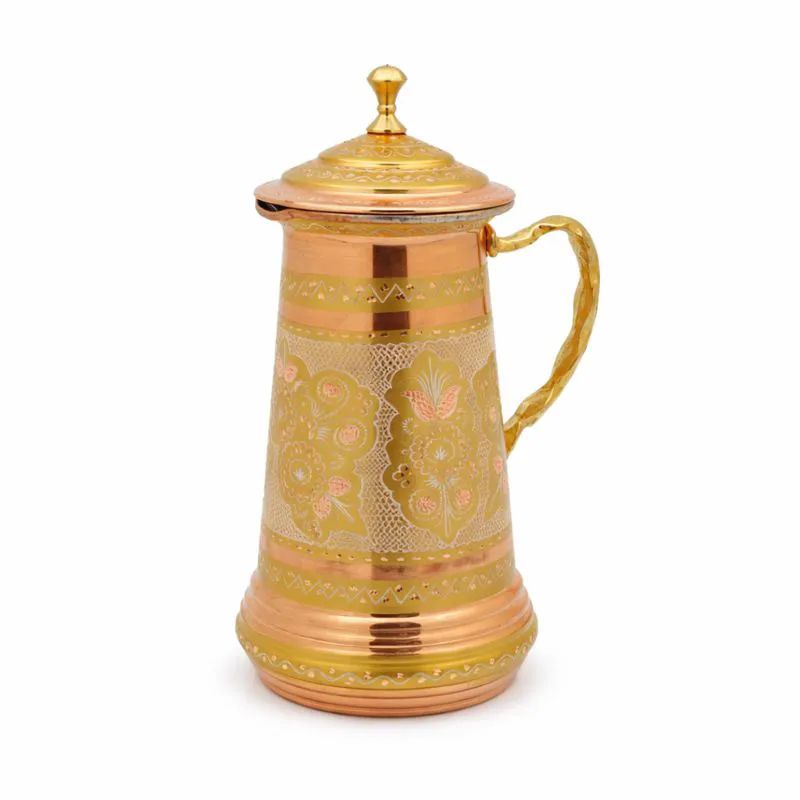 Bakir-Surahi-1700ml-Kapakli-Sari