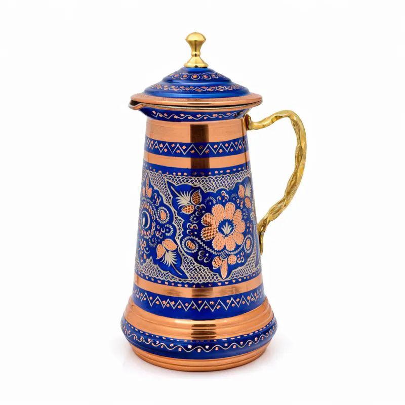 Bakir-Surahi-1700ml-Mavi-Kapakli