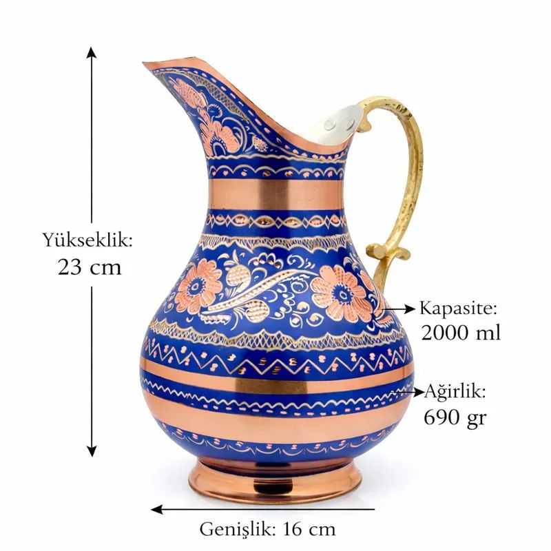 Bakir-Surahi-Mavi-2000ml