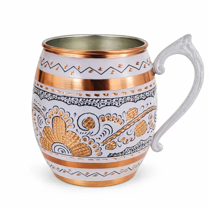 Islemeli-Bakir-Bardak-Beyaz