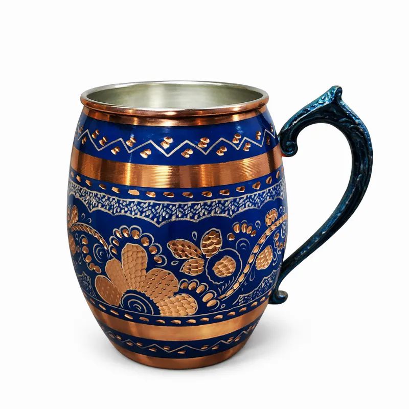 Islemeli-Bakir-Bardak-Mavi