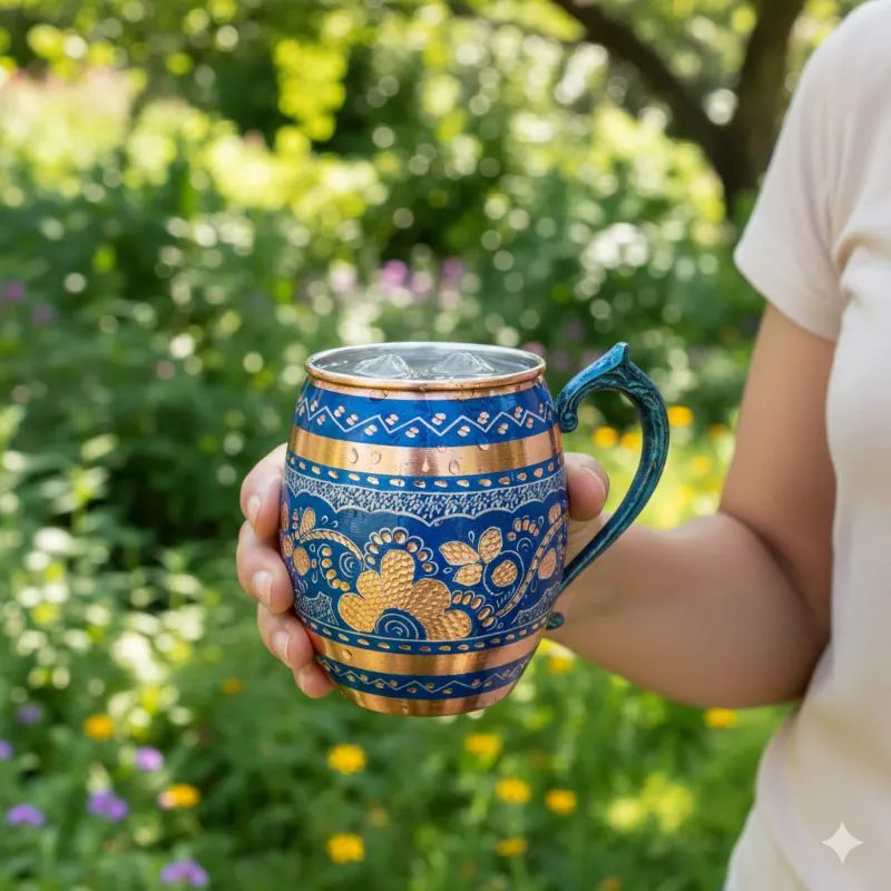 Islemeli-Bakir-Bardak-Mavi