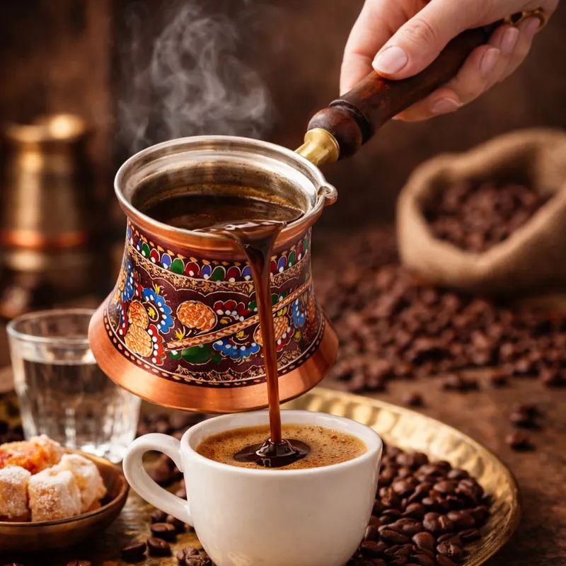 ��lemeli Bak�r Cezve 3l� set Lila