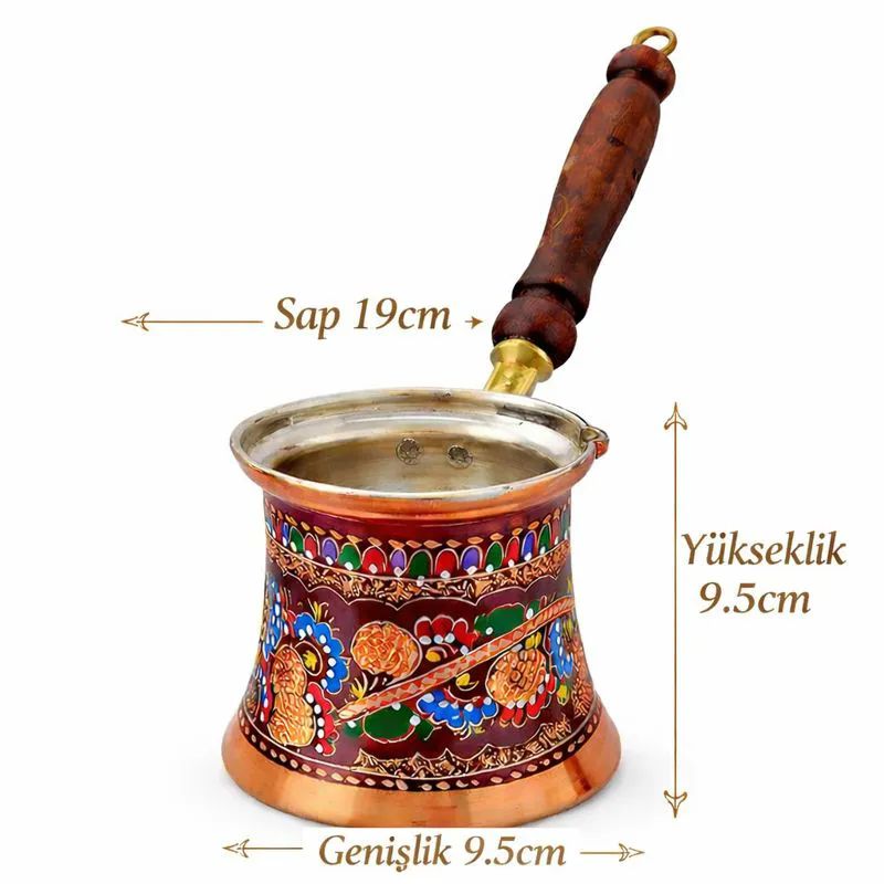 ��lemeli Bak�r Cezve 3l� set Lila