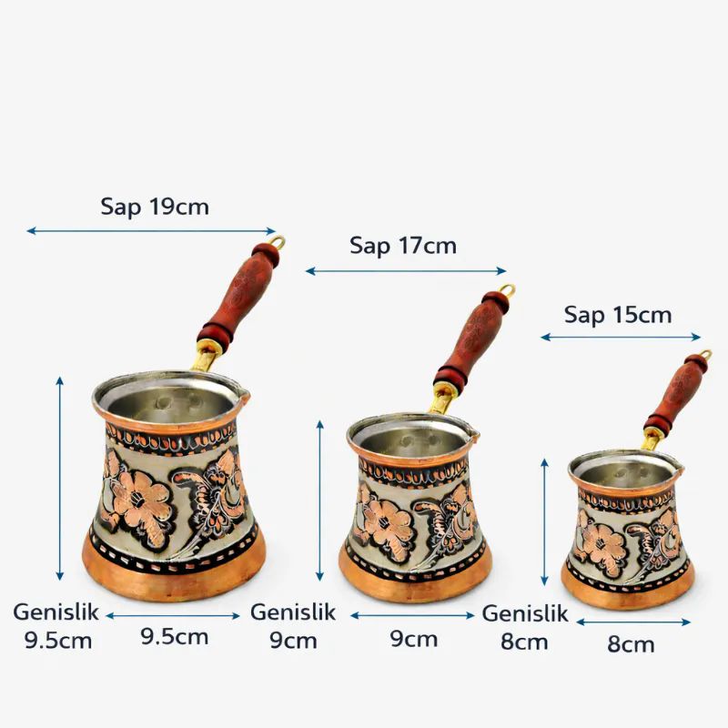 ��lemeli Bak�r cezve Siyah