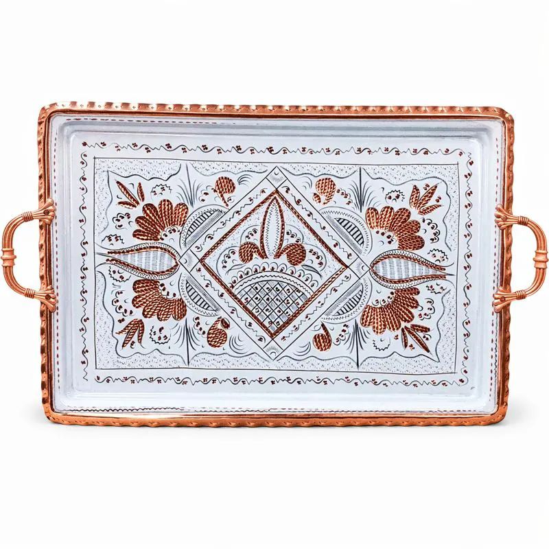 Islemeli-Bakir-Tepsi-40cm-Beyaz