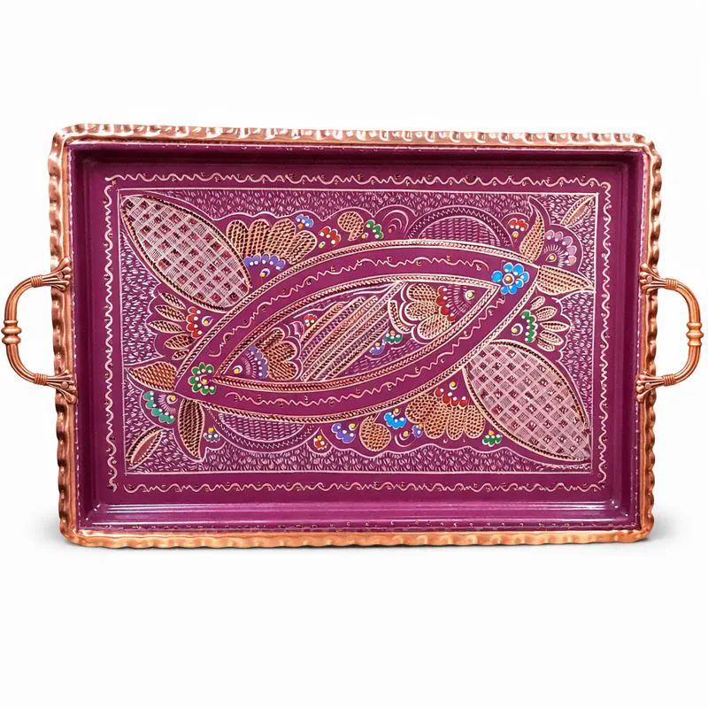 Islemeli-Bakir-Tepsi-40cm-Lila